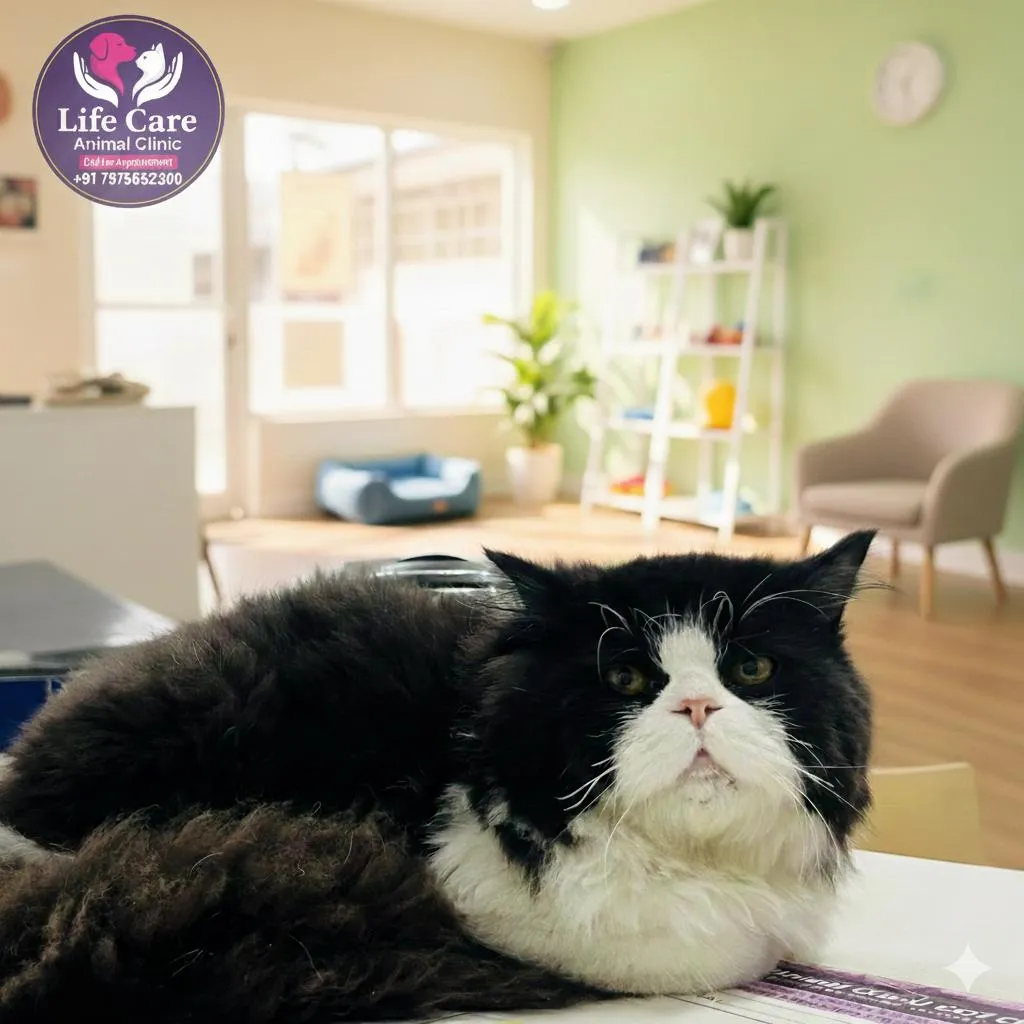 Life Care Animal Clinic interior - clean and modern waiting area in Punawale, Pune